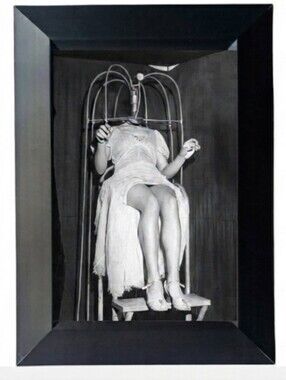 Vintage Headless Woman Oddity Frame Photo Print Oddity Unique Freak Show Art Dec